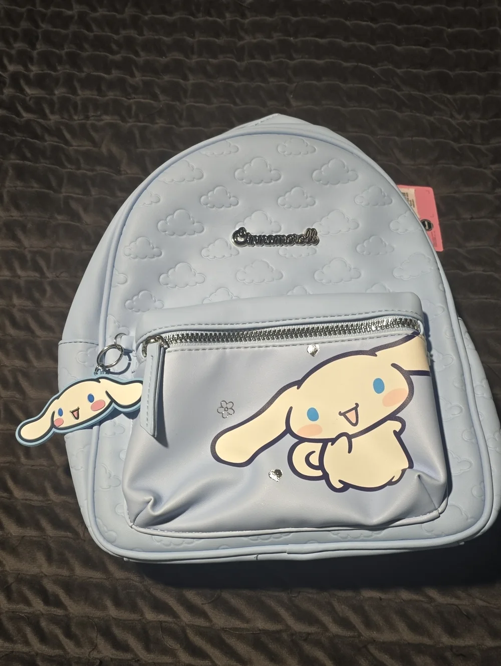 Cinnamoroll Light Blue Kids Mini Backpack with Character Charm